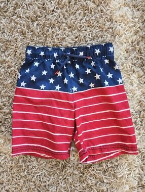 Old Navy Patriotic Star & Stripe American Flag Swim Shorts